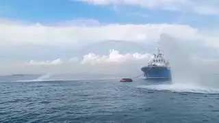 THE FIFI PUMP TESTING ON THE HARBOUR TUG LIMIN KST 53