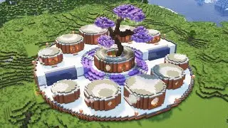 【Tutorial】Amethyst Tree Circle Modern House / 💎アメジストの樹木がある円形のモダンハウス🏡【現代建築 / Minecraft Modern House】