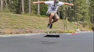 Switch 360 kick flip. Man.... It's gotta be like 26 years since I've done a switch tre on flat..... 