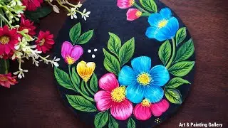 Handmade Flower Painting 🎨 | Simple Floral Art Tutorial