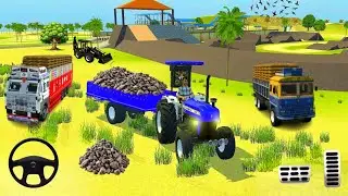 DRIVE TRACTOR  //  JCB. //  UNLOADED BORI LOADED IN 3D GAME INDIAN VEHICLE SIMULATOR 3D 