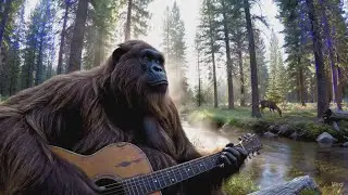 Bigfoot Plays Guitar in the Forest | Caught on Selfie Cam! | Google Veo 3