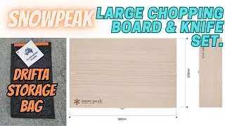 Snowpeak Large Chopping Board & Knife Combo with Drifta Storage Bag