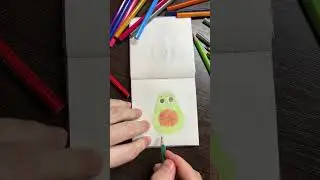 Drawing avocado 🥑 #draw #drawing #shorts