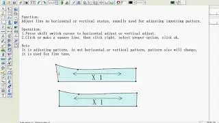 Pattern toolbar---Horizontal or vertical adjust --Adjuster horizontal o vertical