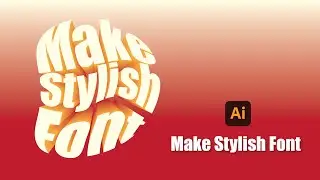 Making Stylish Font | Object | Envelope Distort | Blend | Adobe Illustrator Tutorial cc 2024