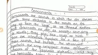 Consonant. English literature Class BA Sem 1.
