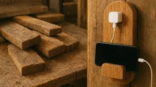 &ldquo;From Trash to Art! 😍 An Amazing DIY Idea with Scrap Wood | Wooden Phone Holder