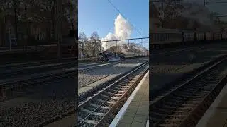 VSM Stoomloc 52 8139 vertrekt van Apeldoorn als Gl&uuml;hwein express. 28-12-2025. #trein #train