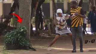 BUSHMAN PRANKS : AFRICANS REACT TO THE MOVING BUSH IN 4K / EP 67
