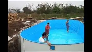 Cum se monteaza o piscina ovala din otel galvanizat Waincris Piscine