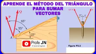 Estática: Ejercicio 2.18 y 2.20 Beer and Johnston 11ª Edi. Suma de vectores: Método del triangulo