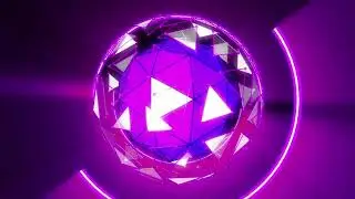 Party Led background polygonal sphere lines rotates - 1 Hour Looped HD, Screensaver for Meditation