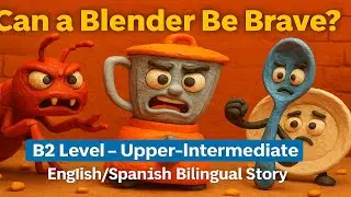 B2 Upper-Intermediate Bilingual Story 🌀✨ Learn English and Spanish with Pika the Brave Blender