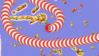 Worms Zone 🐍 Red & White Snake Battle | Epic Survival & Funny Kill | The Game Changer 