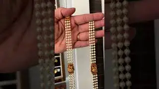 👌 Light Weight Gold pearl long hara design/Latest gold pearl 3 layer long hara design/2023 model