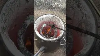 Melting aluminum cans #satisfying #entertainment #melting