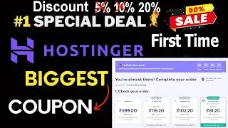 Hostinger Coupon Code 2025 | 1 Free Domain | Business hosting promo code 95%  2026