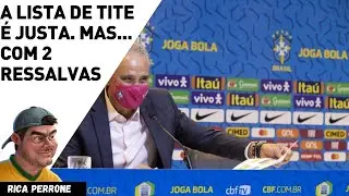 Convoca&ccedil;&atilde;o de Tite tem apenas 2 ressalvas