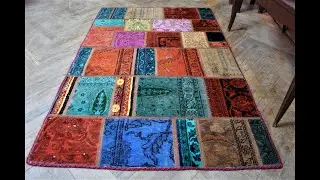Handmade rugs - patchwork carpet  ​Size:150x97cm - 3.18 x 4.92 foot