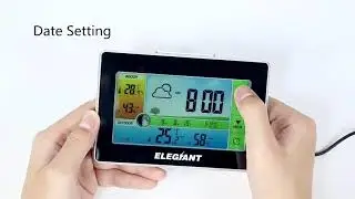 ELEGIANT Wireless Weather Station, Indoor Outdoor Thermometer Hygrometer with Sensor, LCD Co Reviews