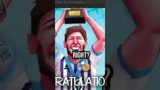 poster to congratulate messi created with AI re-edited to make it usable