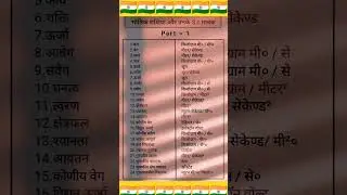 SI Matrak || science SI Units || #siunits #simatrak #sciencegk #uppolicebharti #shorts