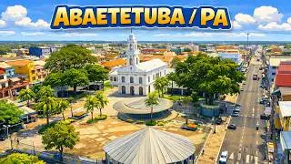 Vista aérea de Abaetetuba/PA | Orla da cidade e Igreja de Nossa Senhora da Conceição