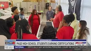 Page High School students earning certifications