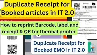 How to Print Duplicate customer receipt for booked articles and money orders.