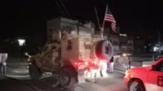 Protesters try to stop US troops leaving Syria