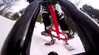 HILLSTRIKE SNOWTRIKE - REAR SKIS IN ACTION