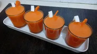 CARROT COCONUT JUICE | CARROT JUICE SUMMER DRINK | COOK WITH NUZHAT AZEEZI