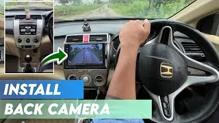 How to install reverse Backup camera on car |  ( Honda 2008-12 ) | Car Me Back Camera Kaise Lagwaye