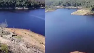 Airial Views of George Dam At 40 Percentage -Garden Route! #drought #water #georgedam 