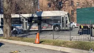 MTA Bus: XD40 Q18 #7477, Ex NYCT Next Gen Q102 #4074 @ 1st Street & Astoria Blvd Going thru the loop