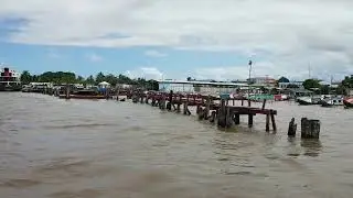 A view of Parika Stelling and the Essequibo River