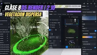 🌿 Cómo Usar la Herramienta Pincel  D5 Render | Vegetación  para Exteriores Rápida y Realista