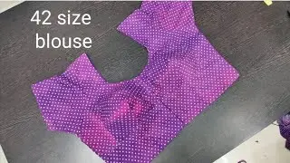 100% perfect/42 size double katori blouse cutting step by step/very easy method blouse cutting