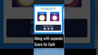 Rock Paper Scissor Game  With Pure JavaScript #Shorts