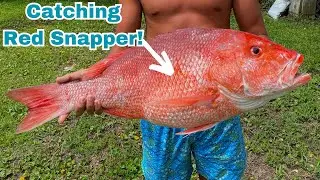 Fishing OFFSHORE for Snapper in 100' Deep Water!