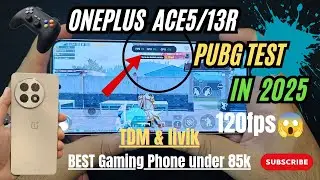 | OnePlus Ace5/13R PUBG/BGMI Test in 2025 | Battery & Graphics Test | Design | 120fps | Price? |
