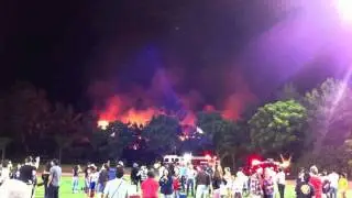 Fire Trucks at Irvine High 4th of July Fireworks.mov