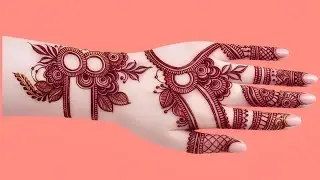Very Easy Mehndi Design | Simple Mehndi for Beginners | Easy Front Hand Mehndi 