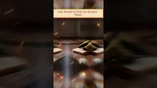 Genius Trick: Use Bread for Broken Glass 🍞 #lifehack #homehack #safetytips #cleaning