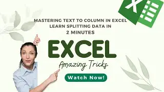 Mastering Text to Column in Excel: Splitting Data Made Easy: Data Management #texttocolumn #excel