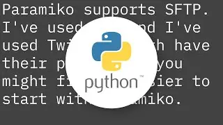 SFTP in Python? (platform independent)