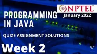 NPTEL | Programming in Java | Week 2 | Quize Assignment solution |