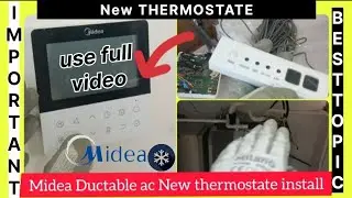 MIDEA SPLIT-TYPE DUCTABLE AC 💥 NEW THERMOSTATE HOW TO INSTALL ☝ ac new thermostate kaise lagaye💯💥😱