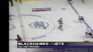 March 19, 1995 Chicago blackhawks vs Winnipeg Jets highlights